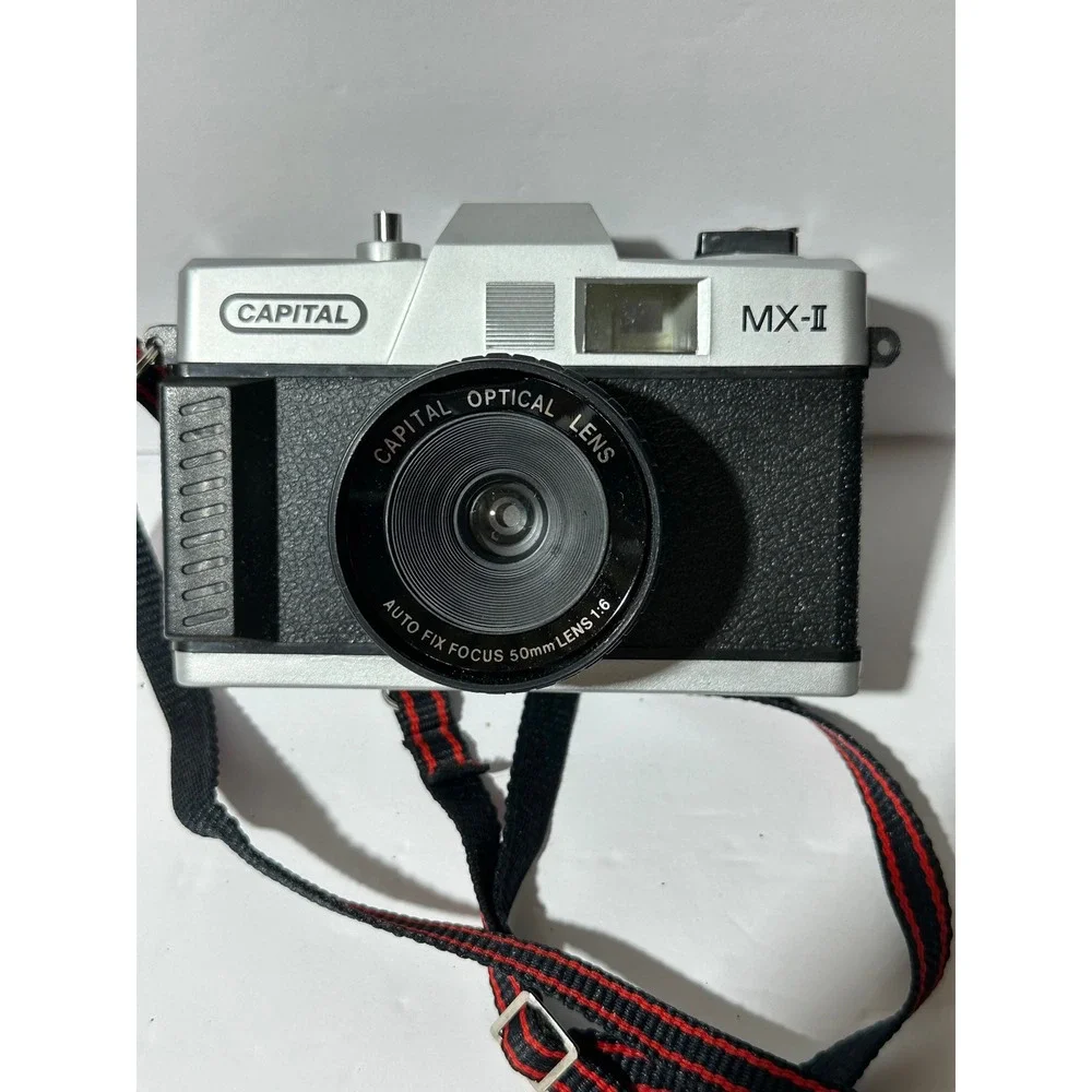 Capital MX-II 35mm Film Camera w/ 50mm Lens & Case Vintage UNTESTED  parts only